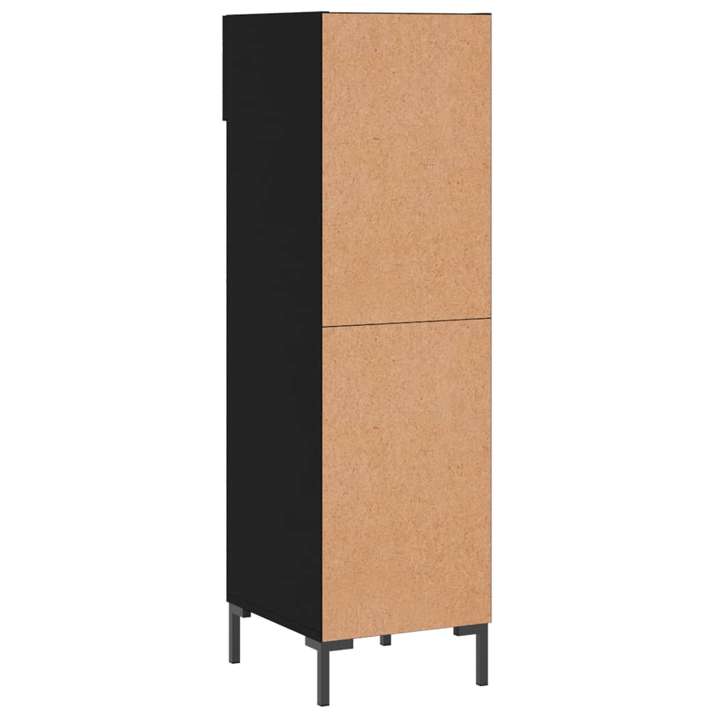 fekete szerelt fa cipőszekrény 30 x 35 x 105 cm