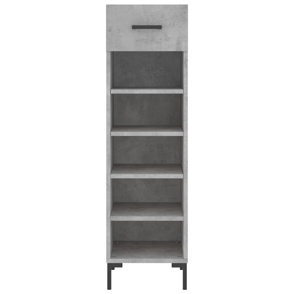 betonszürke szerelt fa cipősszekrény 30 x 35 x 105 cm