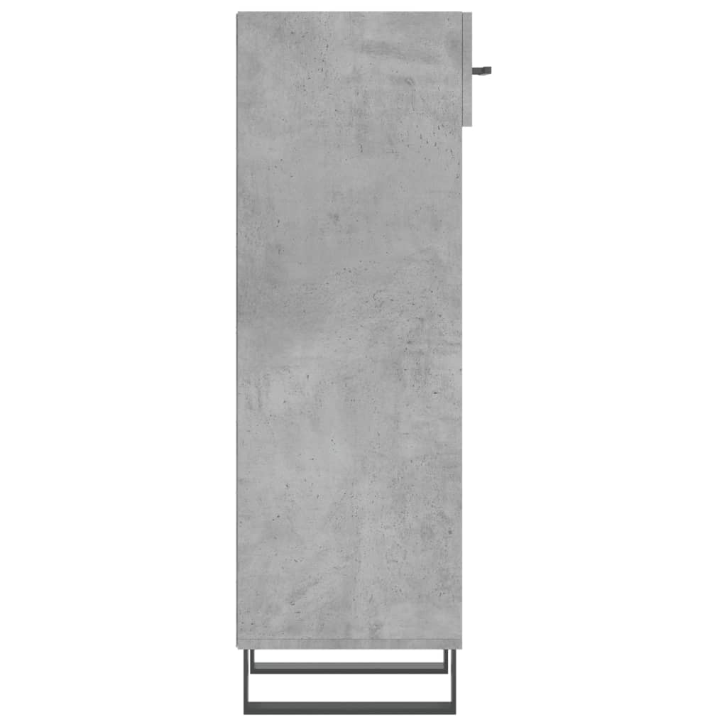 betonszürke szerelt fa cipősszekrény 30 x 35 x 105 cm