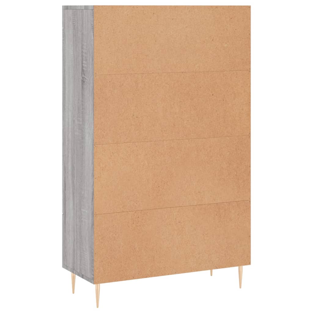 szürke sonoma szerelt fa magasszekrény 69,5 x 31 x 115 cm