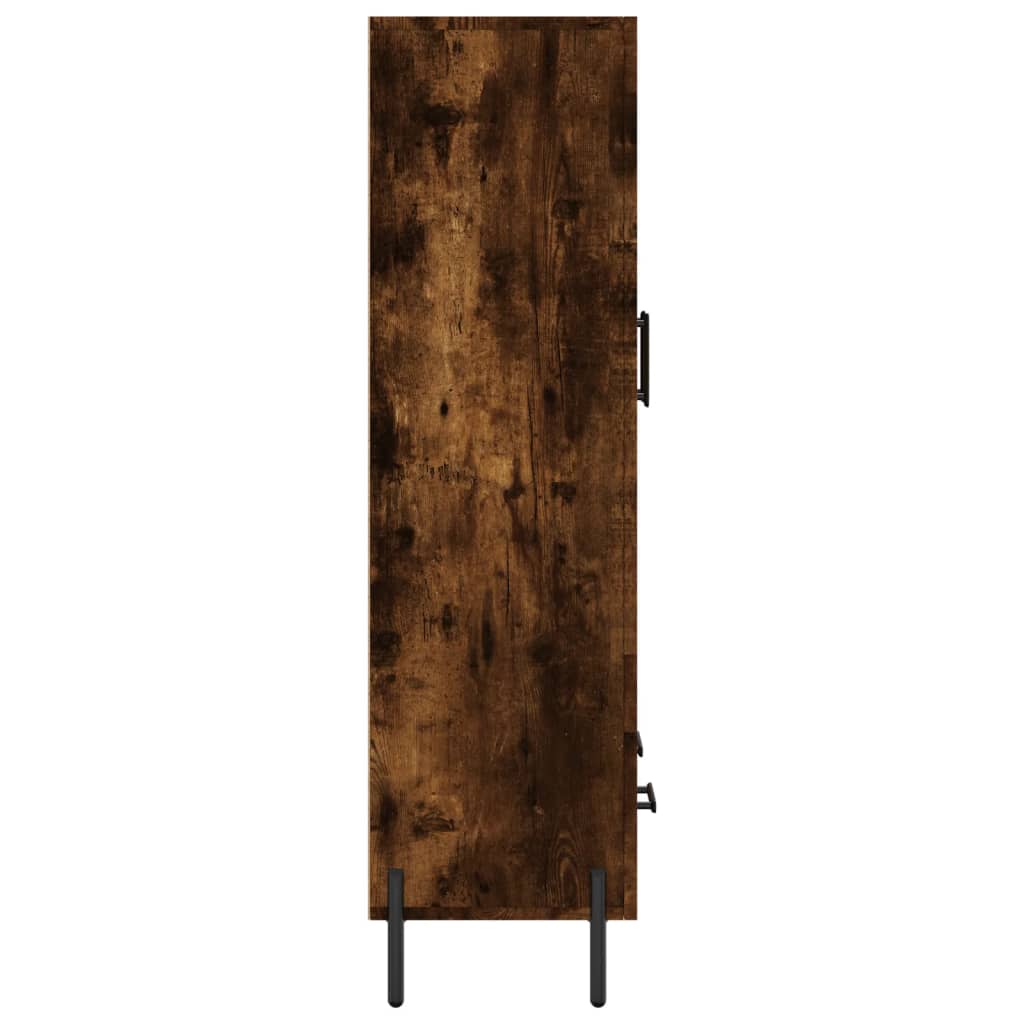 füstös tölgy színű szerelt fa magasszekrény 69,5 x 31 x 115 cm