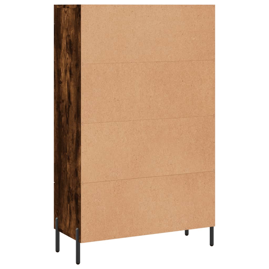 füstös tölgy színű szerelt fa magasszekrény 69,5 x 31 x 115 cm