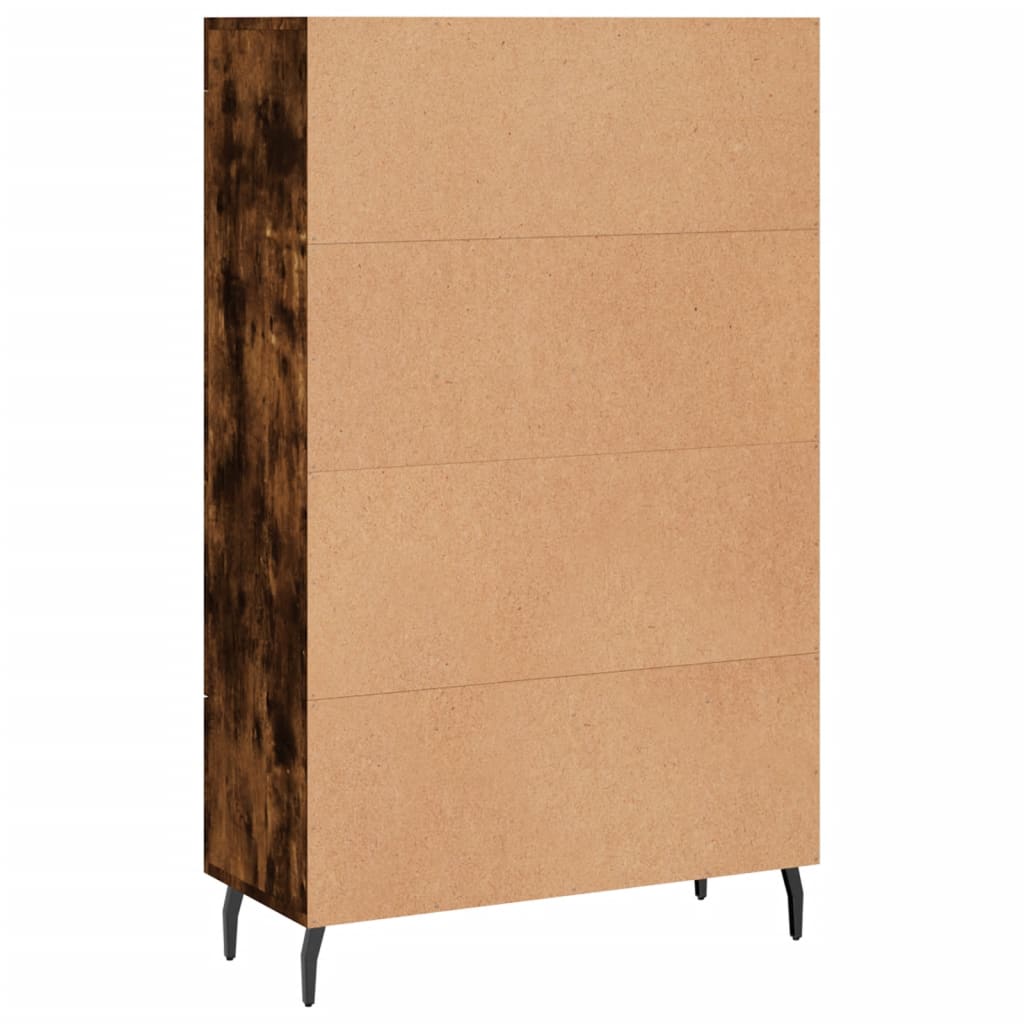 füstös tölgy színű szerelt fa magasszekrény 69,5 x 31 x 115 cm