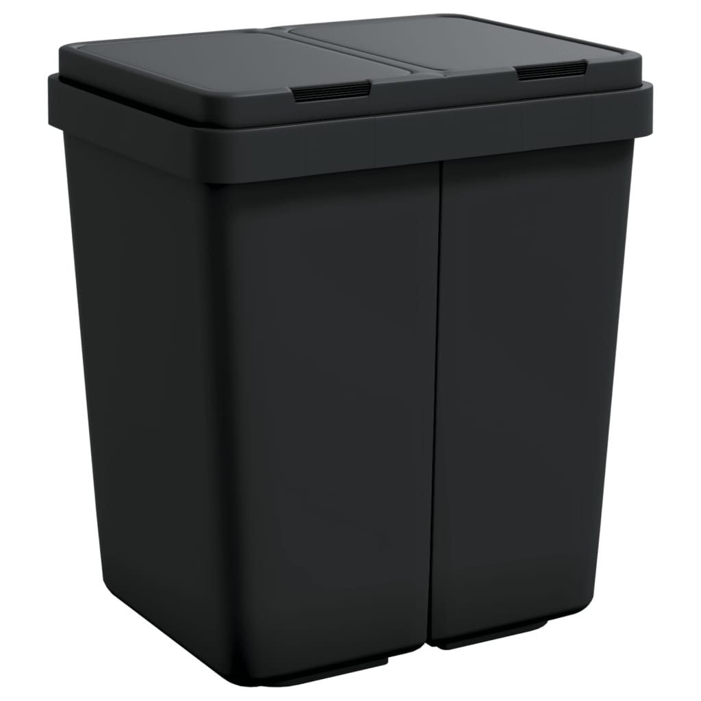 antracitszürke dupla szemeteskuka 2x25 L