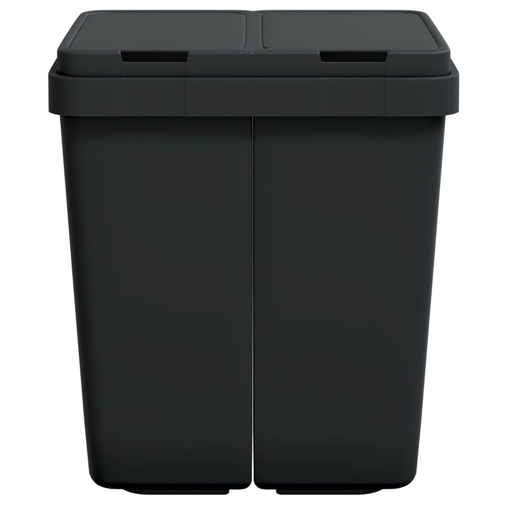 antracitszürke dupla szemeteskuka 2x25 L