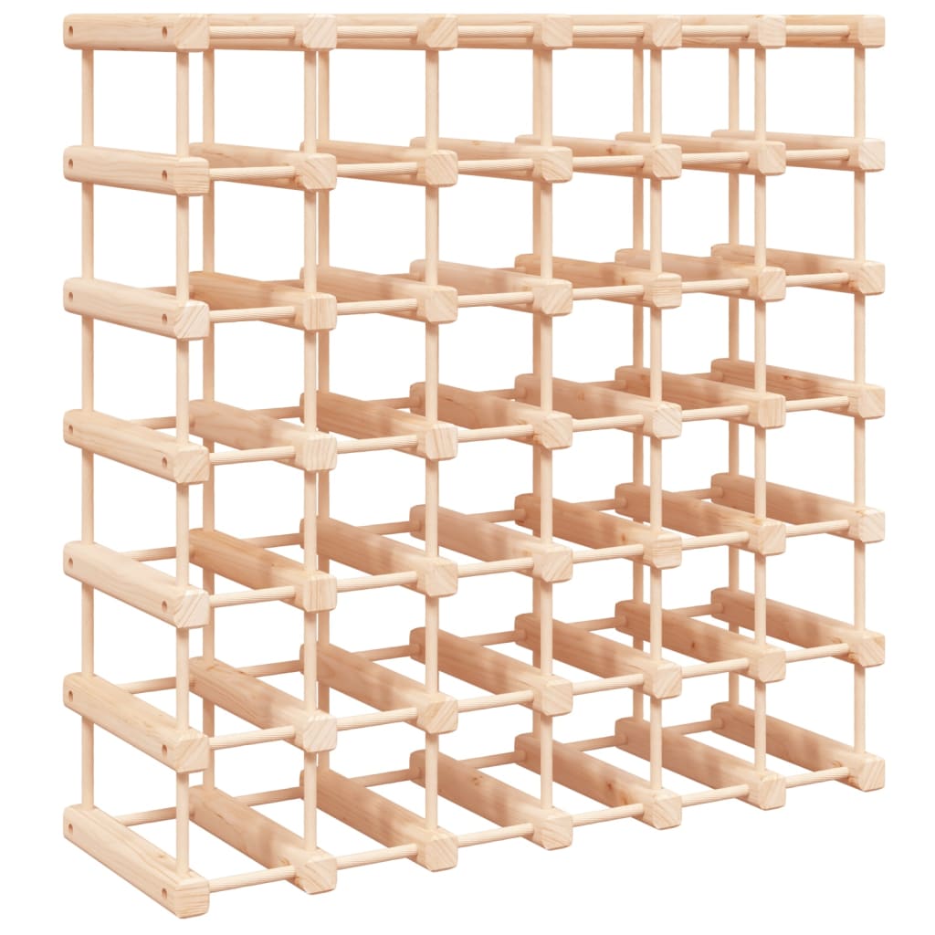 tömör fenyőfa bortartó 42 palackhoz 68,5x23x68,5 cm