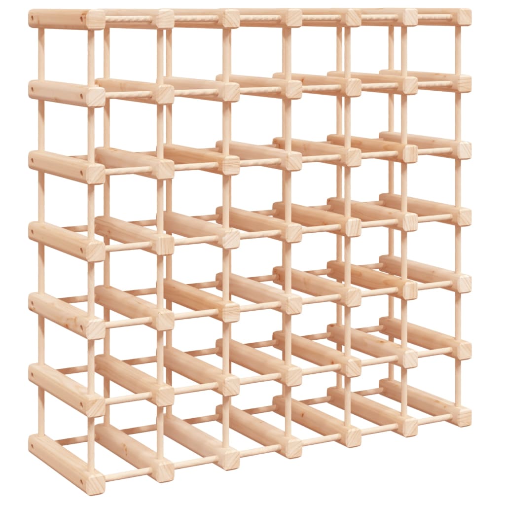 tömör fenyőfa bortartó 42 palackhoz 68,5x23x68,5 cm