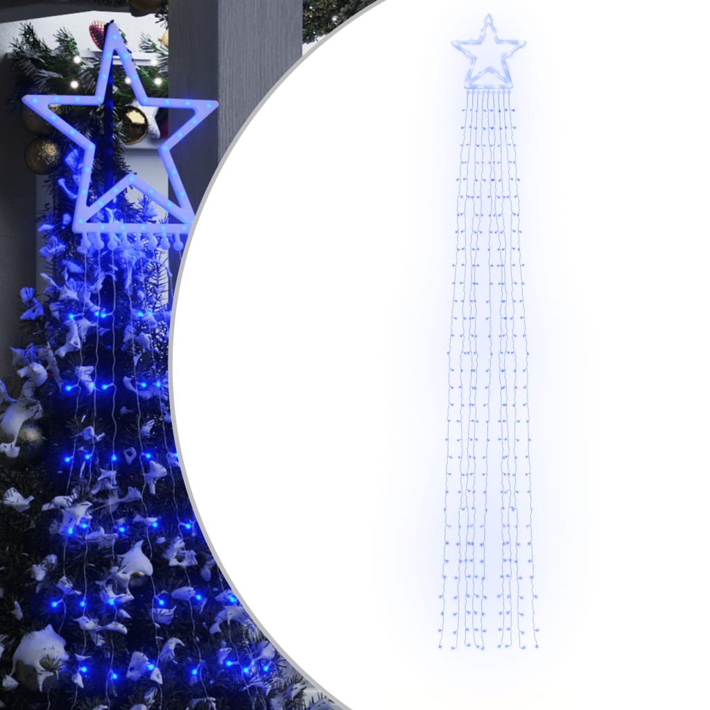 kék 320 LED-es karácsonyfafüzér 375 cm