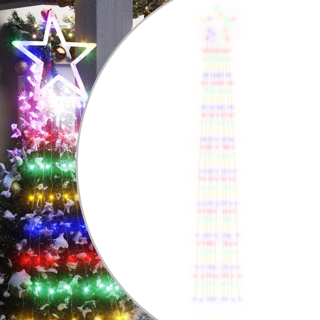 színes 320 LED-es karácsonyfafüzér 375 cm