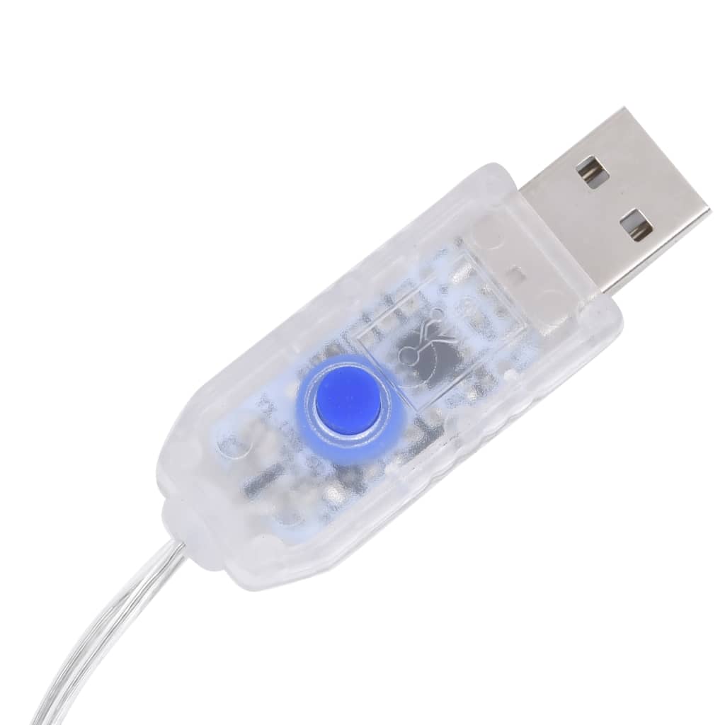 színes 320 LED-es karácsonyfafüzér 375 cm