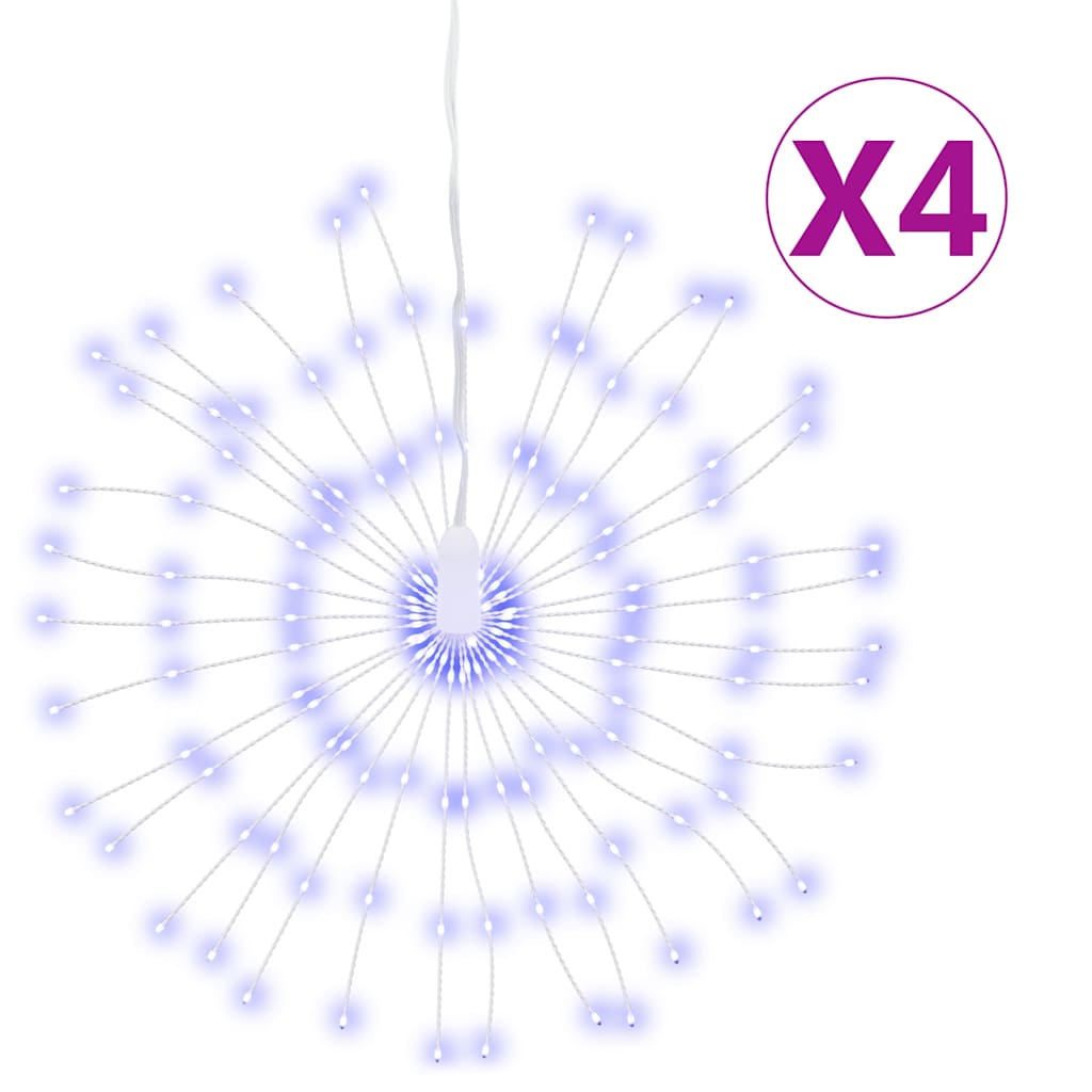 4 db karácsonyi hideg fehér csillagfény 140 db LED 17 cm
