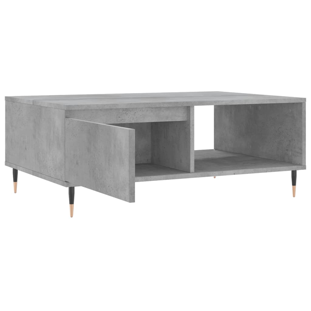 betonszürke szerelt fa dohányzóasztal 90 x 60 x 35 cm