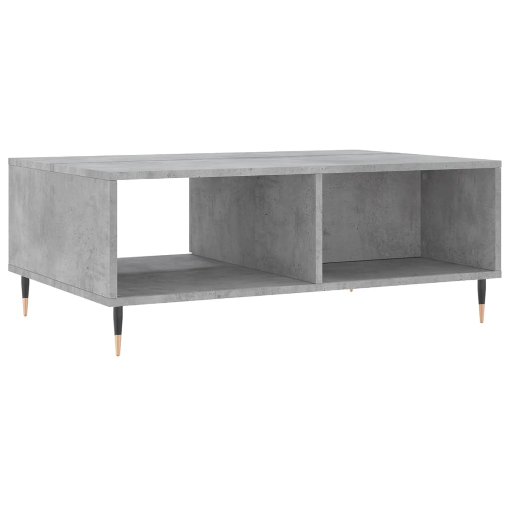 betonszürke szerelt fa dohányzóasztal 90 x 60 x 35 cm