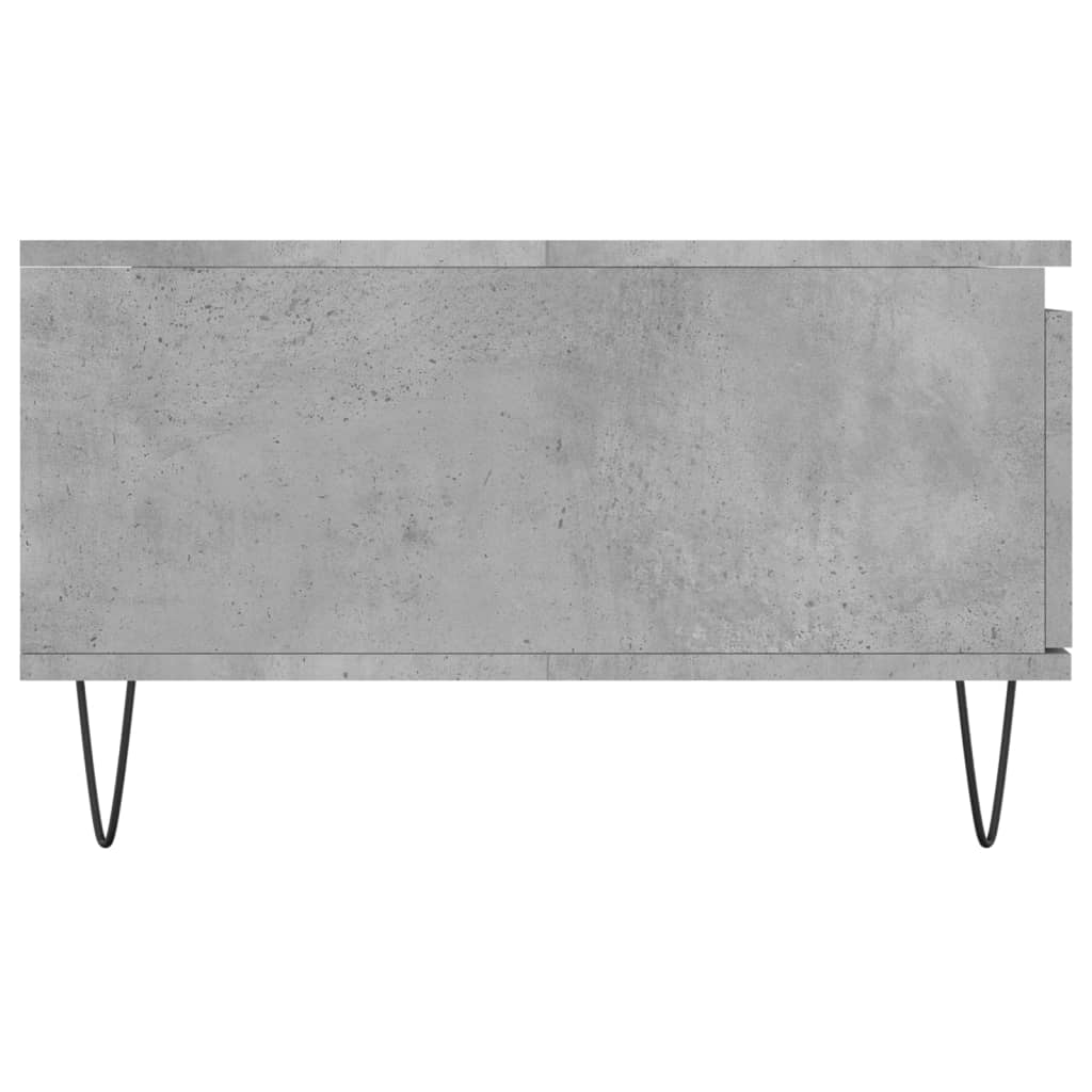 betonszürke szerelt fa dohányzóasztal 90 x 60 x 35 cm