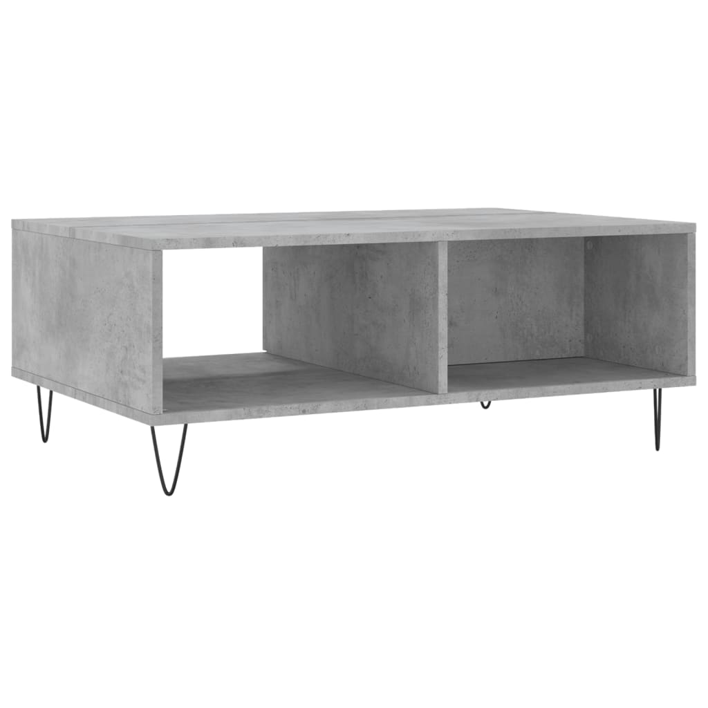 betonszürke szerelt fa dohányzóasztal 90 x 60 x 35 cm