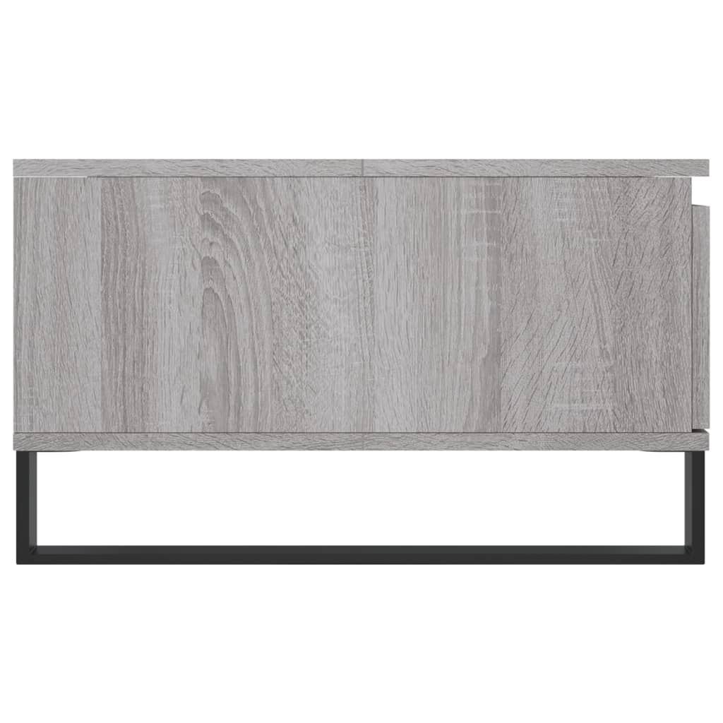 szürke sonoma szerelt fa dohányzóasztal 90 x 60 x 35 cm