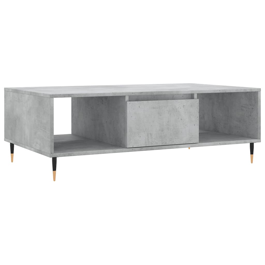 betonszürke szerelt fa dohányzóasztal 104 x 60 x 35 cm