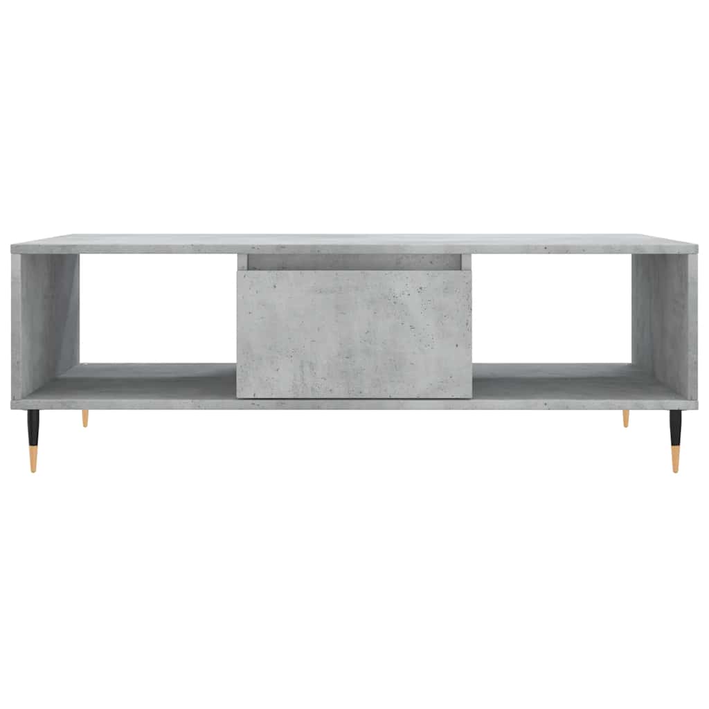 betonszürke szerelt fa dohányzóasztal 104 x 60 x 35 cm