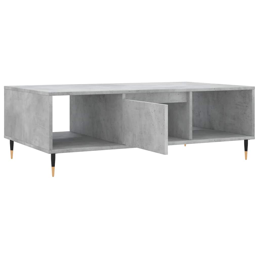 betonszürke szerelt fa dohányzóasztal 104 x 60 x 35 cm