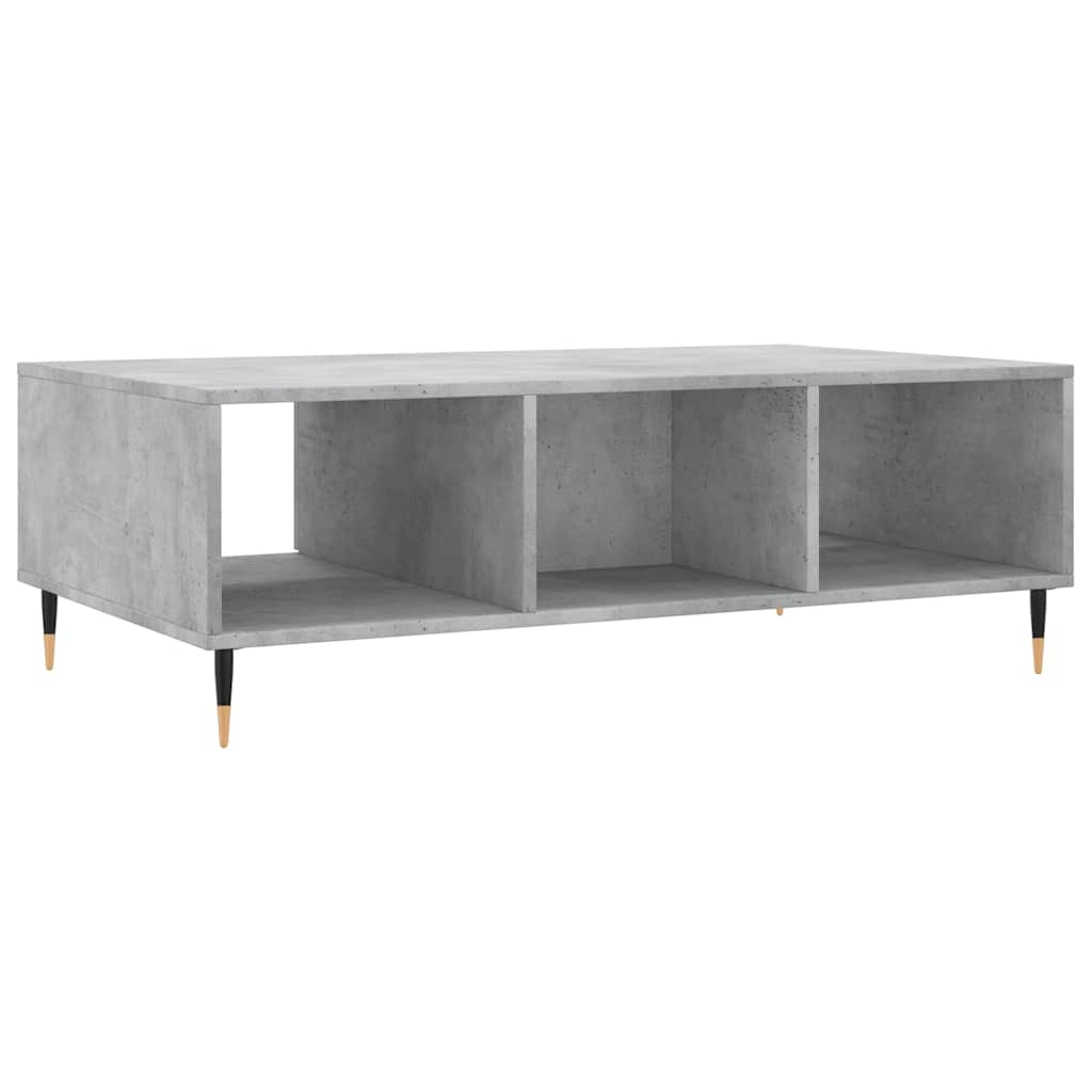 betonszürke szerelt fa dohányzóasztal 104 x 60 x 35 cm