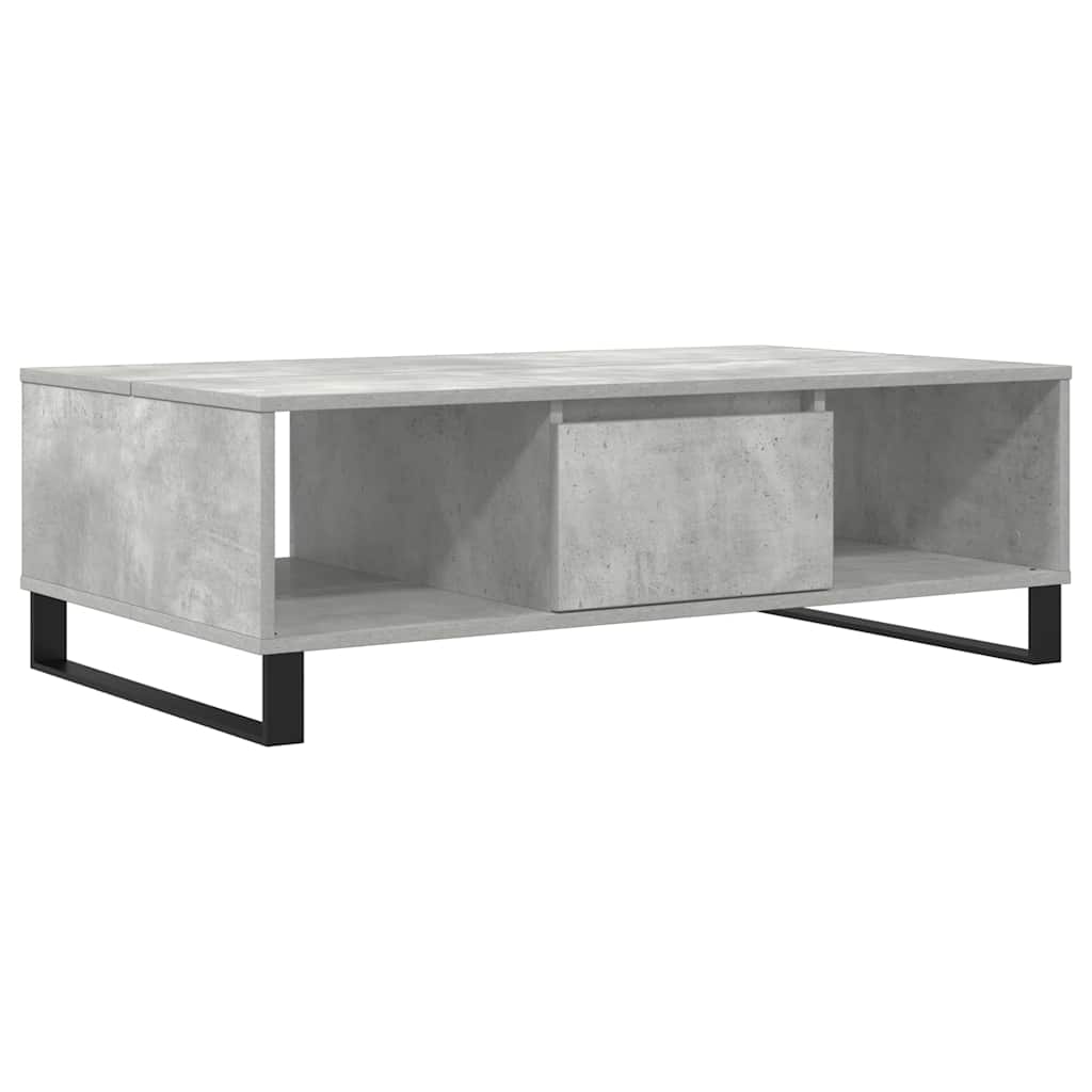 betonszürke szerelt fa dohányzóasztal 104 x 60 x 35 cm
