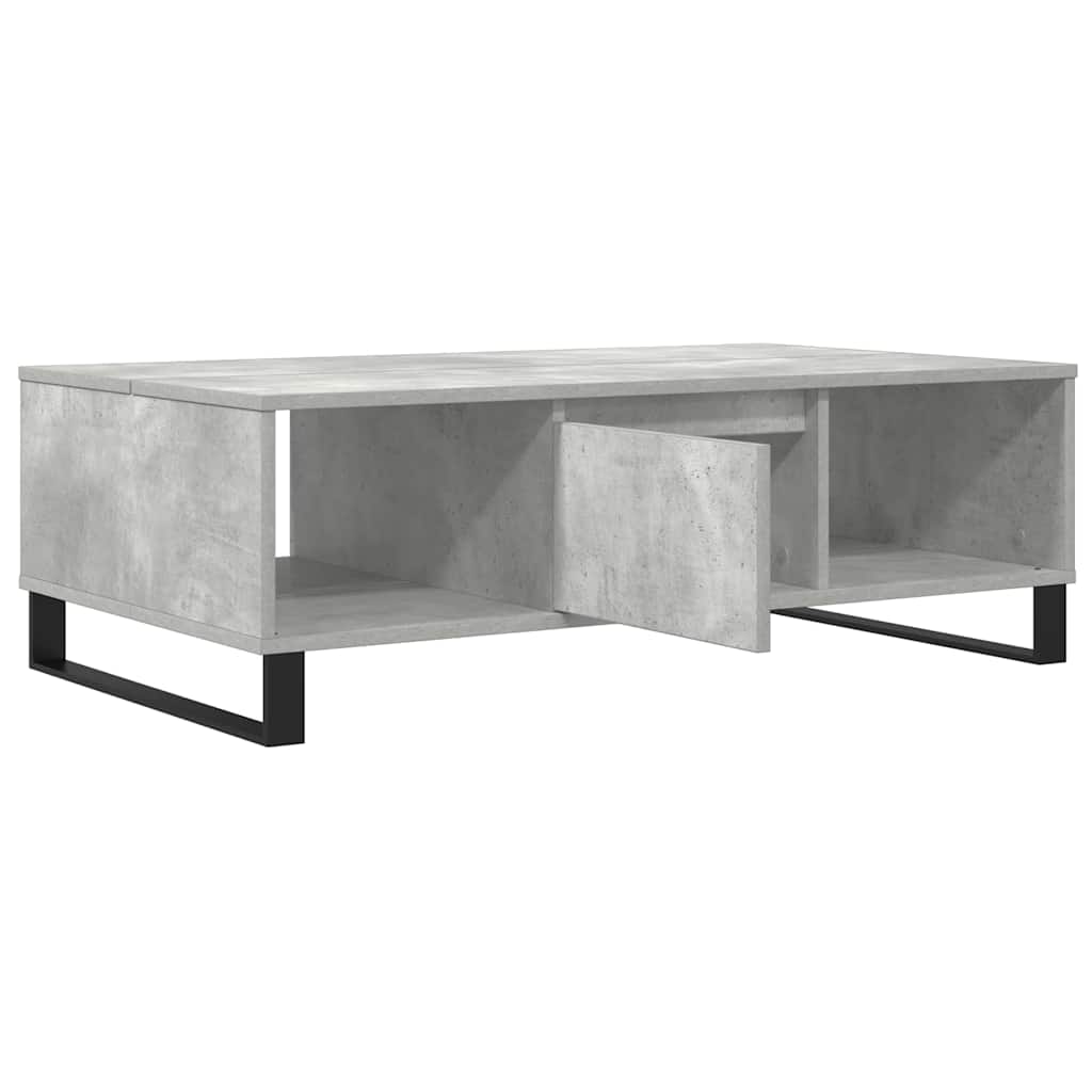 betonszürke szerelt fa dohányzóasztal 104 x 60 x 35 cm