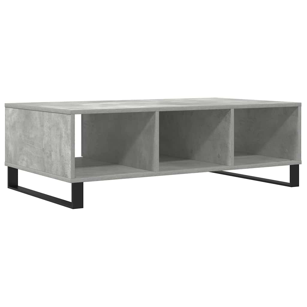 betonszürke szerelt fa dohányzóasztal 104 x 60 x 35 cm