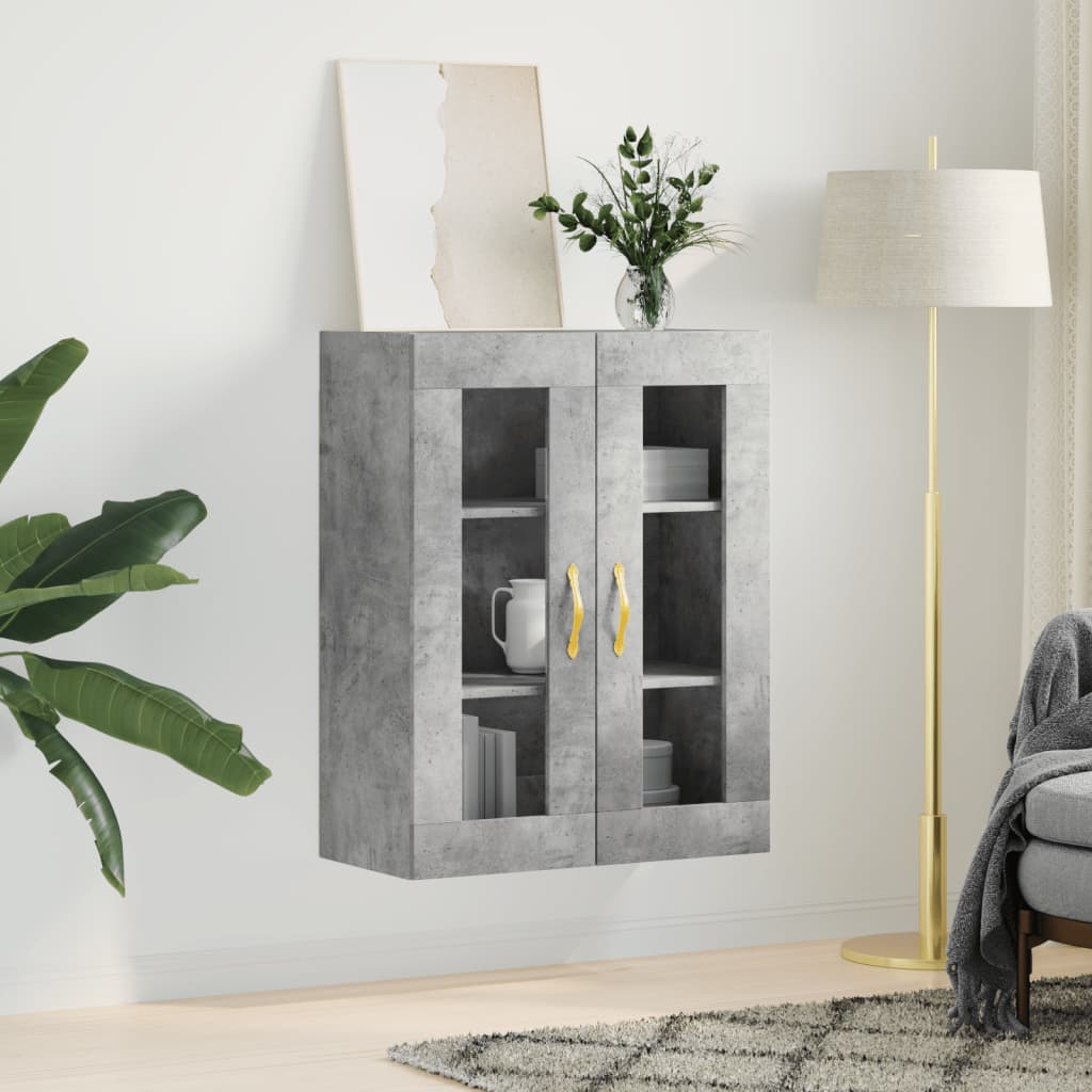 betonszürke fali szekrény 69,5x34x90 cm