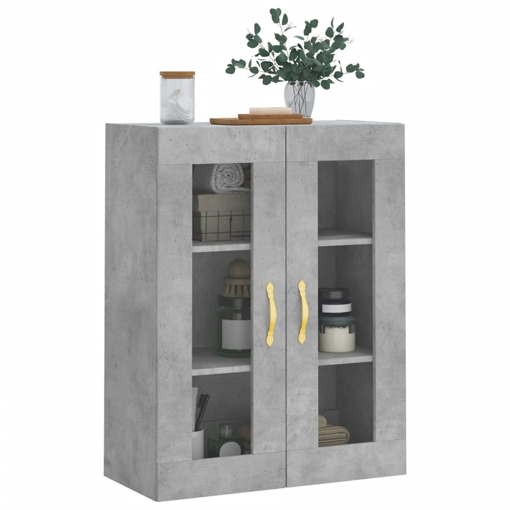 betonszürke fali szekrény 69,5x34x90 cm