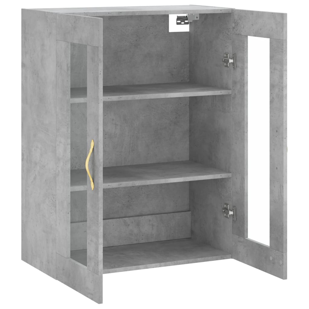 betonszürke fali szekrény 69,5x34x90 cm