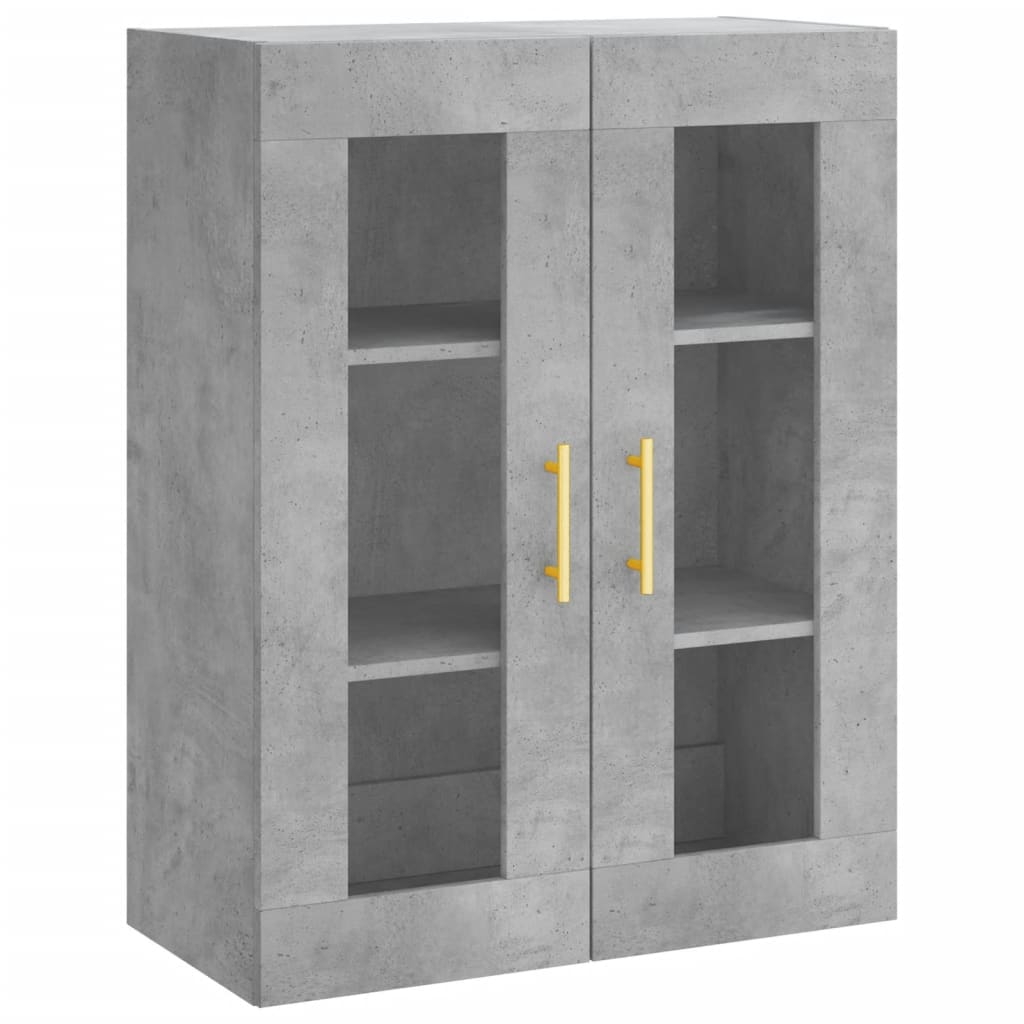 betonszürke fali szekrény 69,5x34x90 cm