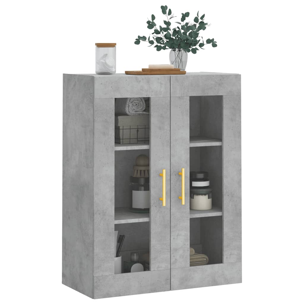 betonszürke fali szekrény 69,5x34x90 cm
