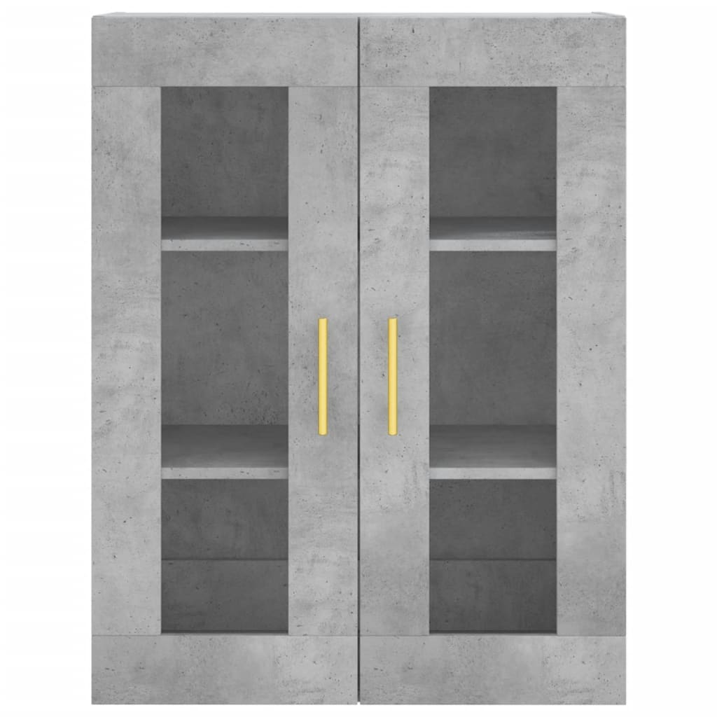 betonszürke fali szekrény 69,5x34x90 cm