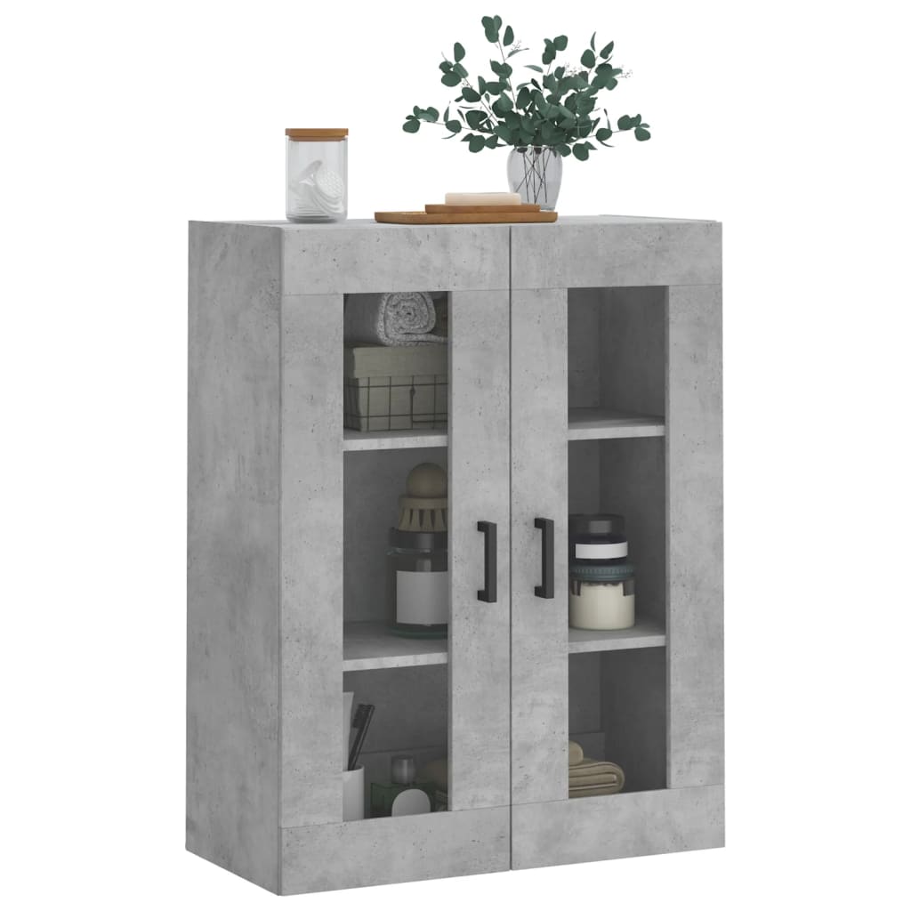 betonszürke fali szekrény 69,5x34x90 cm