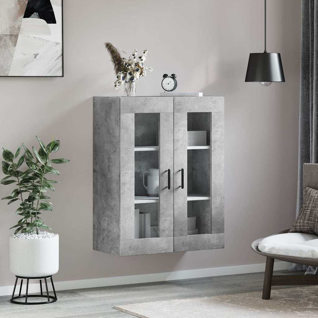 betonszürke fali szekrény 69,5x34x90 cm