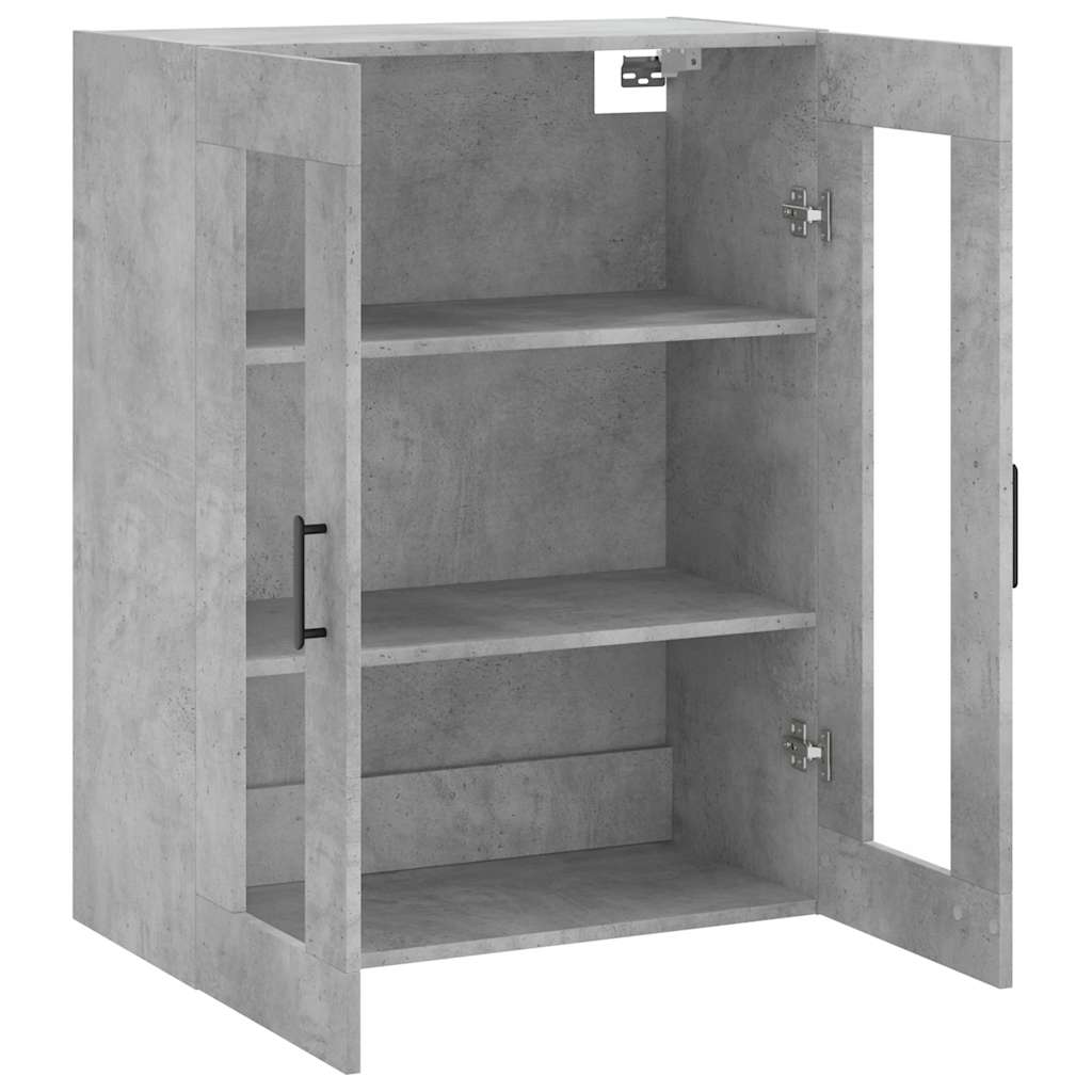 betonszürke fali szekrény 69,5x34x90 cm