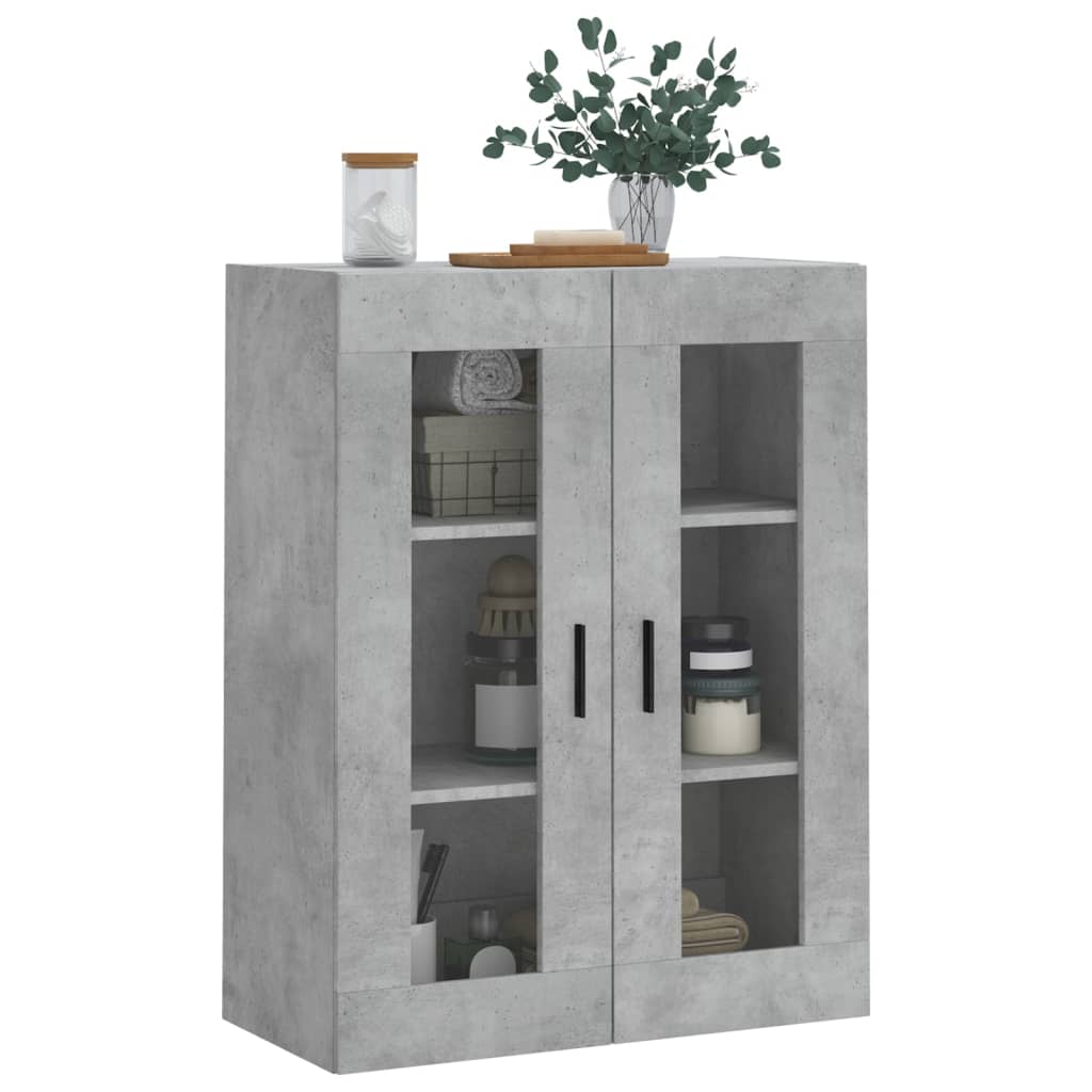 betonszürke fali szekrény 69,5x34x90 cm