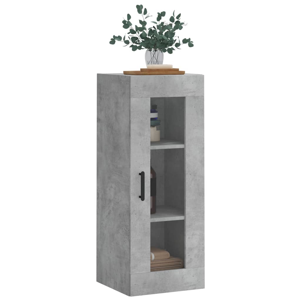 betonszürke fali szekrény 34,5 x 34 x 90 cm