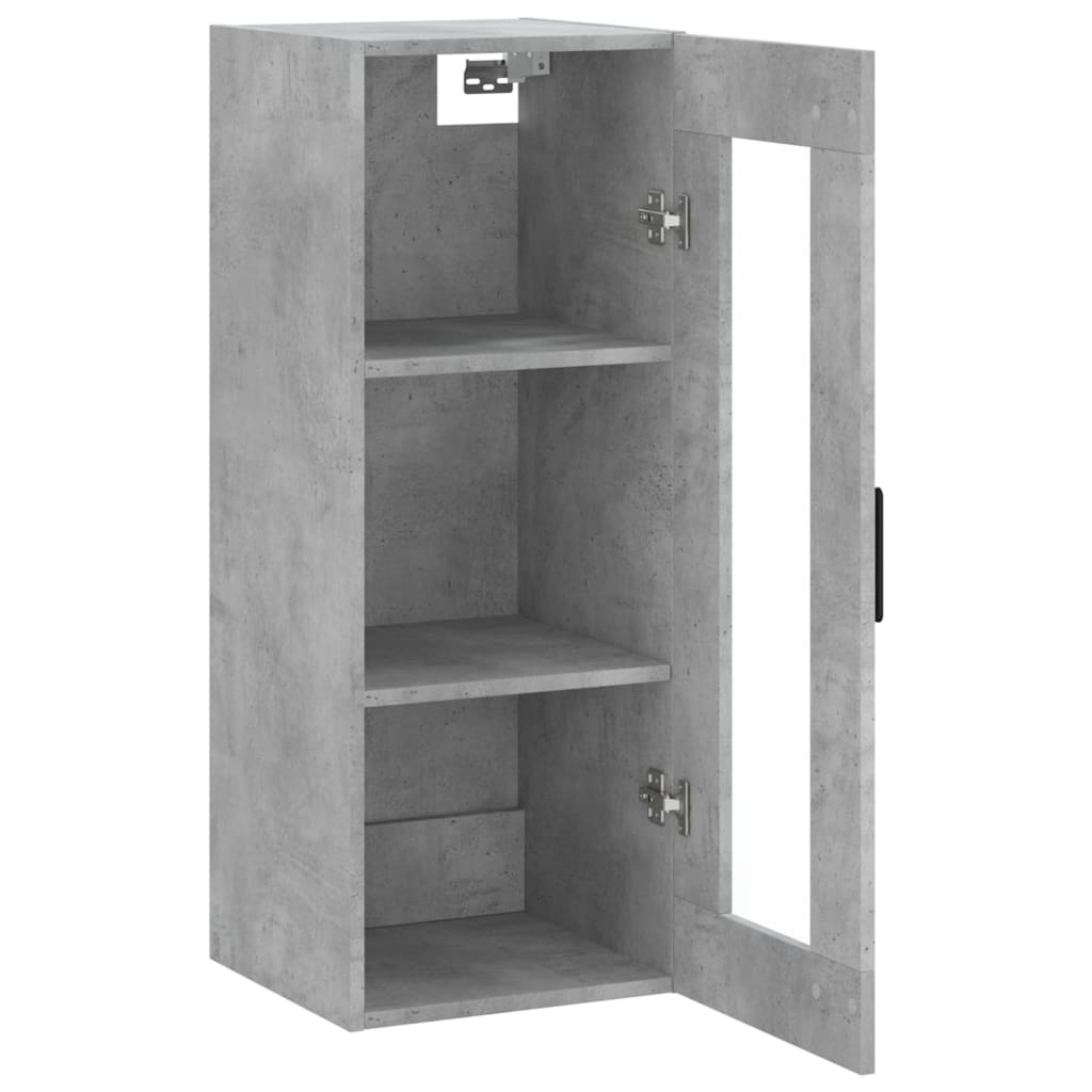 betonszürke fali szekrény 34,5 x 34 x 90 cm