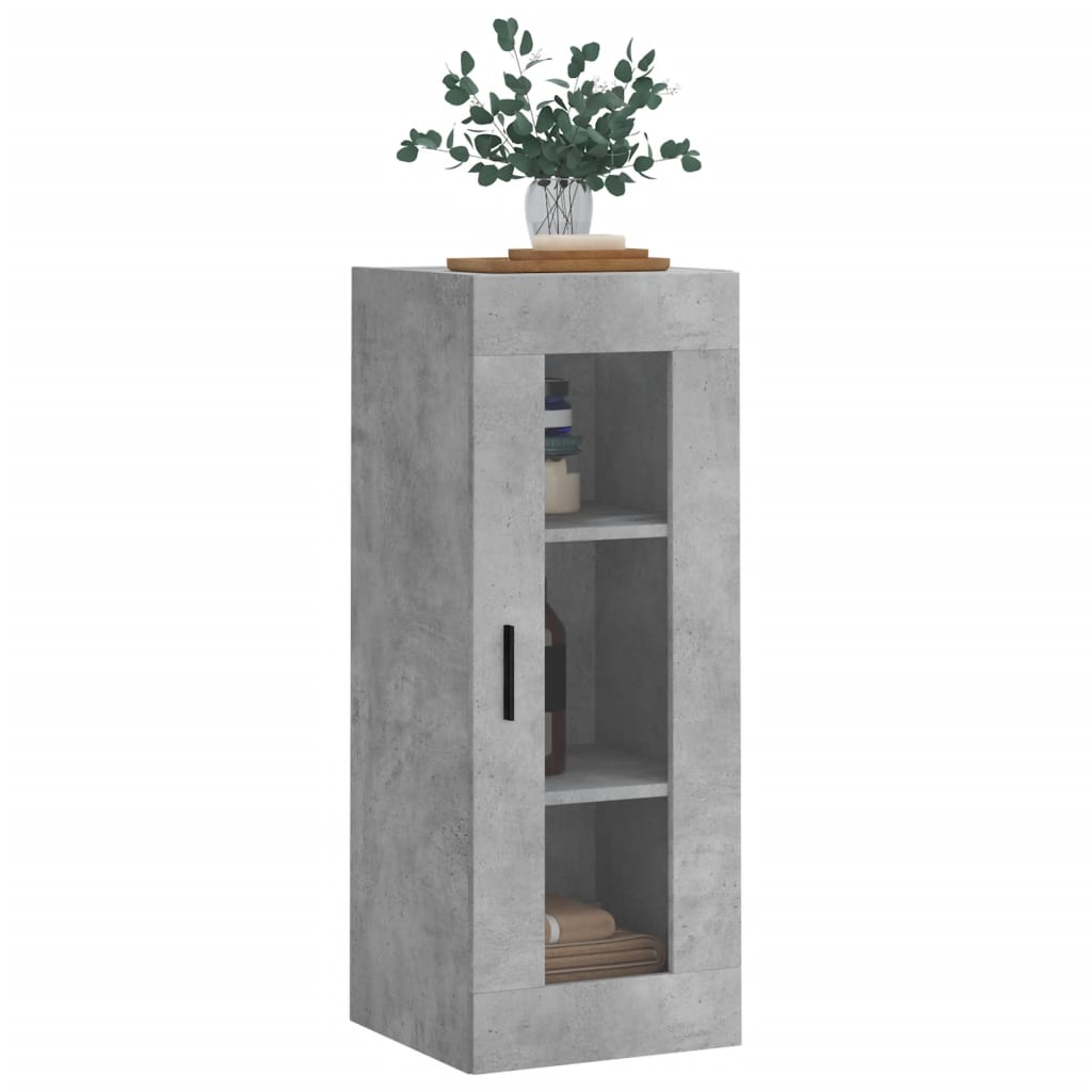 betonszürke fali szekrény 34,5 x 34 x 90 cm