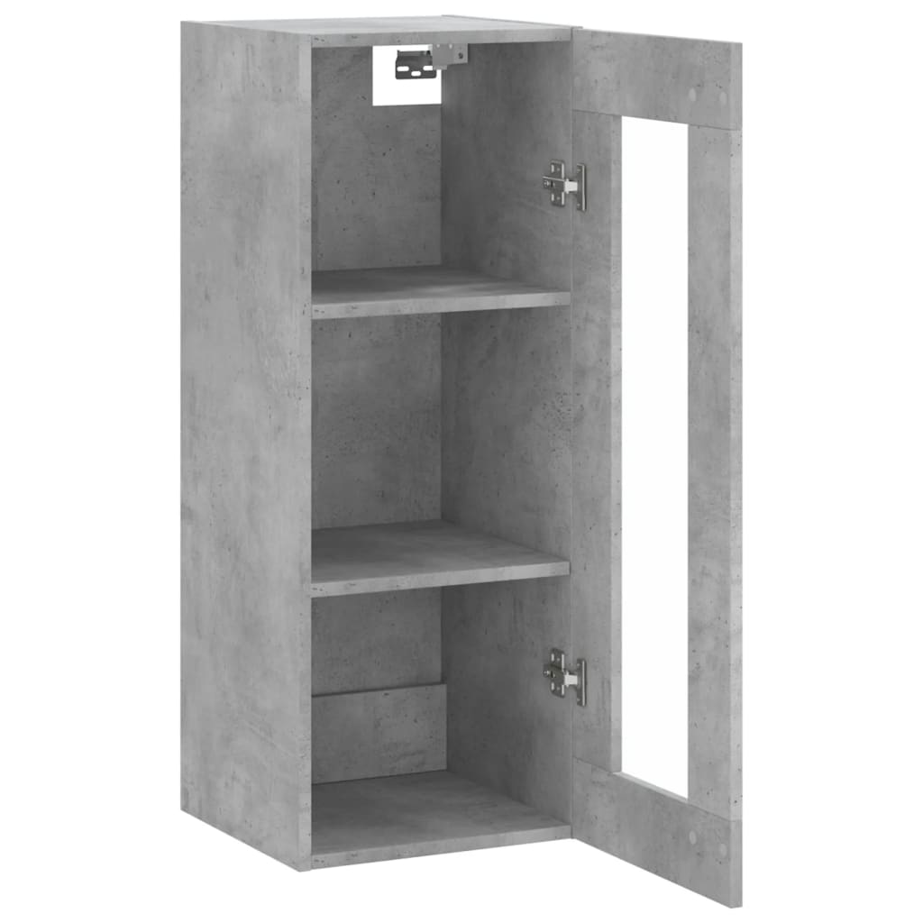 betonszürke fali szekrény 34,5 x 34 x 90 cm