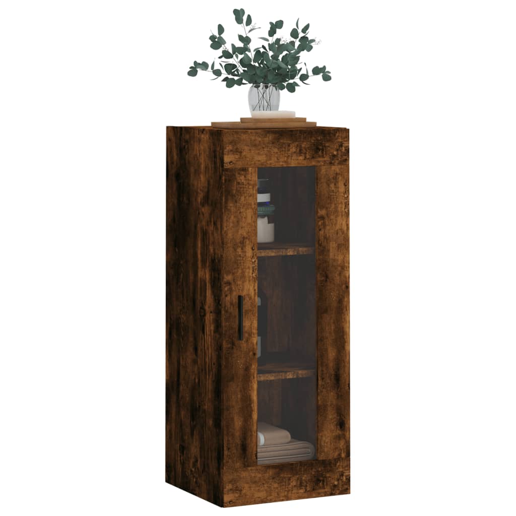 füstös tölgy színű fali szekrény 34,5x34x90 cm