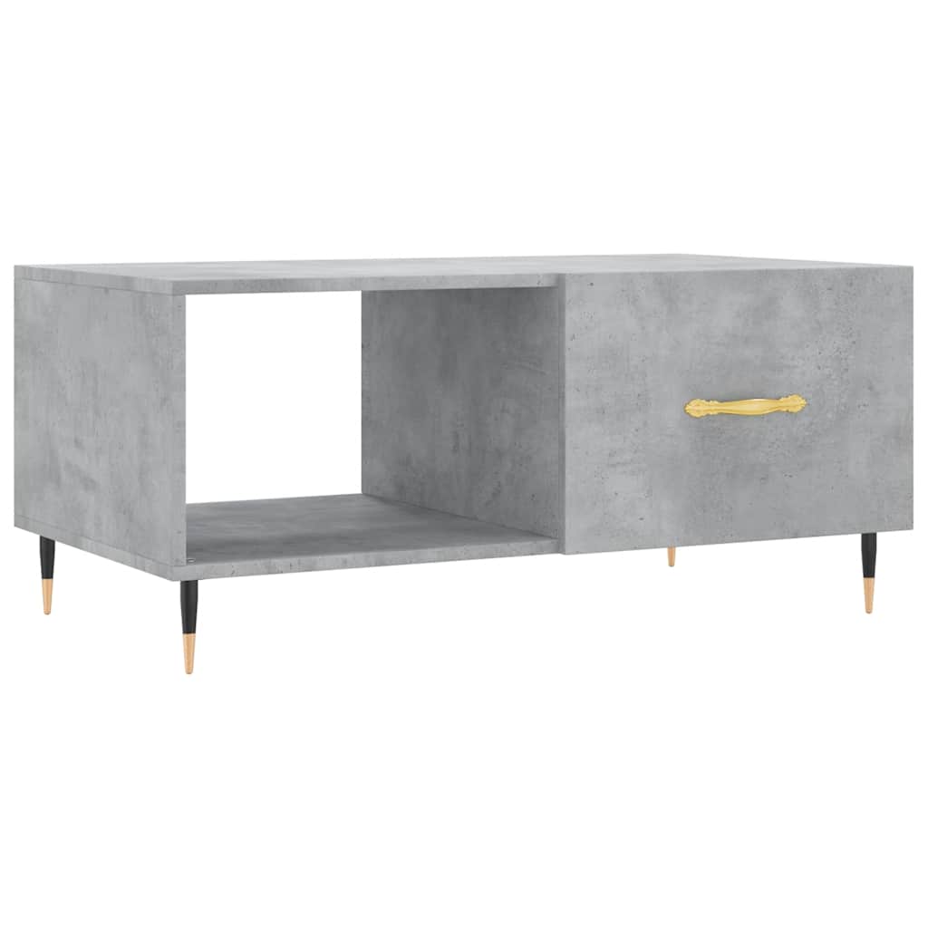 betonszürke szerelt fa dohányzóasztal 90 x 50 x 40 cm