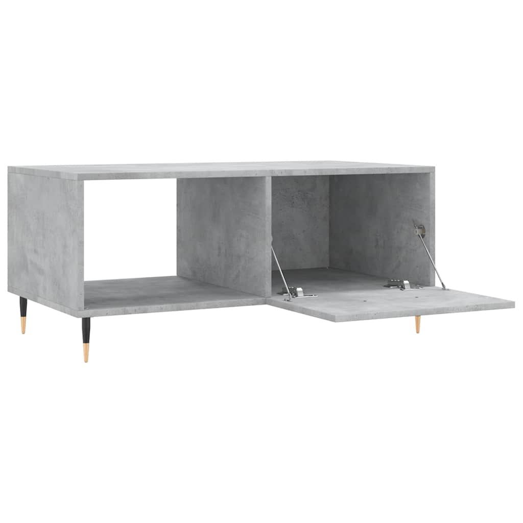 betonszürke szerelt fa dohányzóasztal 90 x 50 x 40 cm