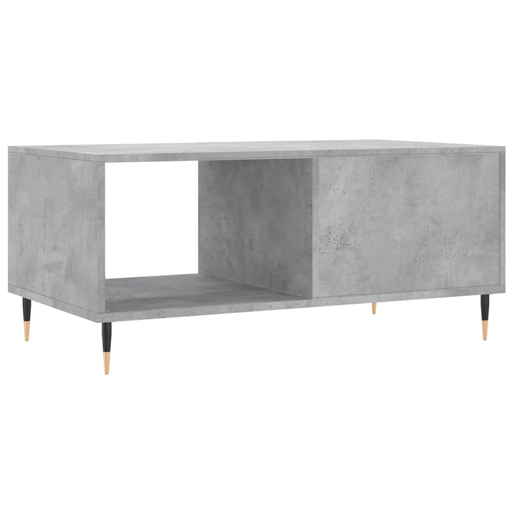 betonszürke szerelt fa dohányzóasztal 90 x 50 x 40 cm