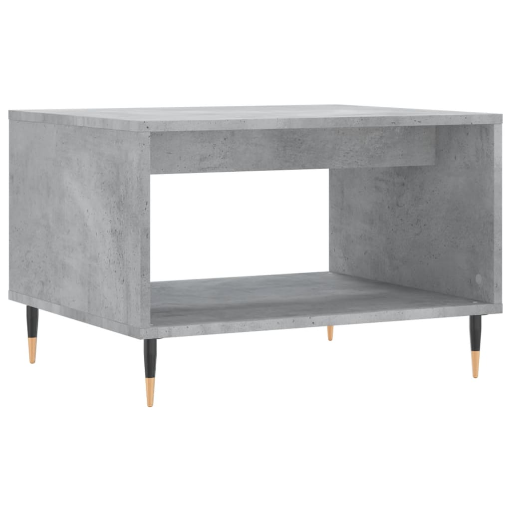 betonszürke szerelt fa dohányzóasztal 60 x 50 x 40 cm