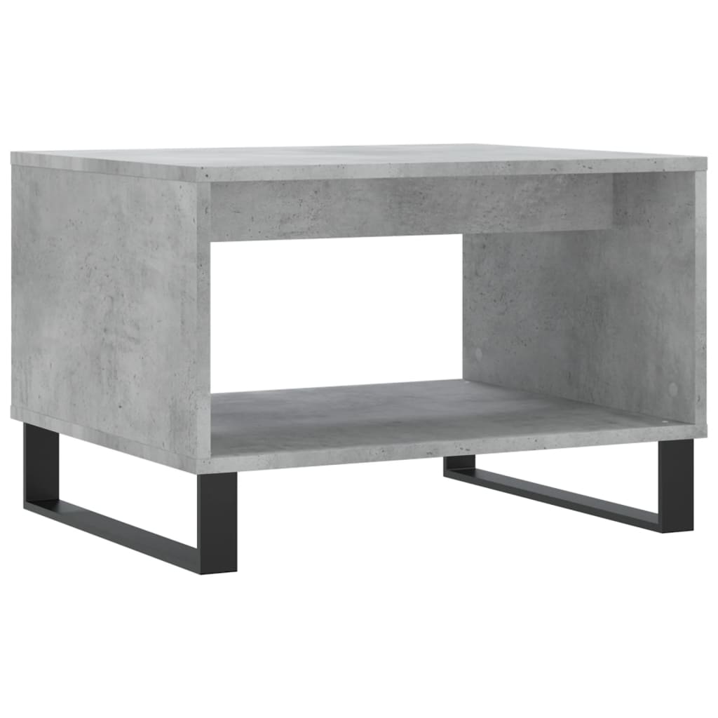 betonszürke szerelt fa dohányzóasztal 60 x 50 x 40 cm