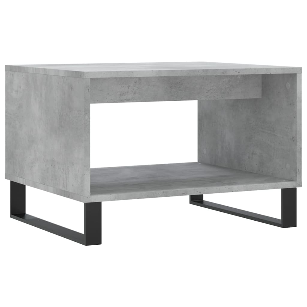 betonszürke szerelt fa dohányzóasztal 60 x 50 x 40 cm