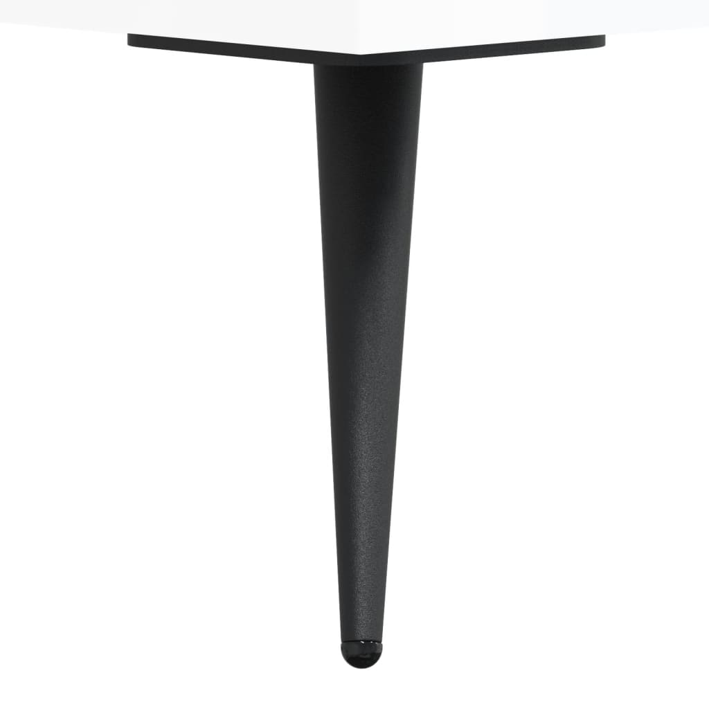 magasfényű fehér szerelt fa cipőpolc 102x35x55 cm