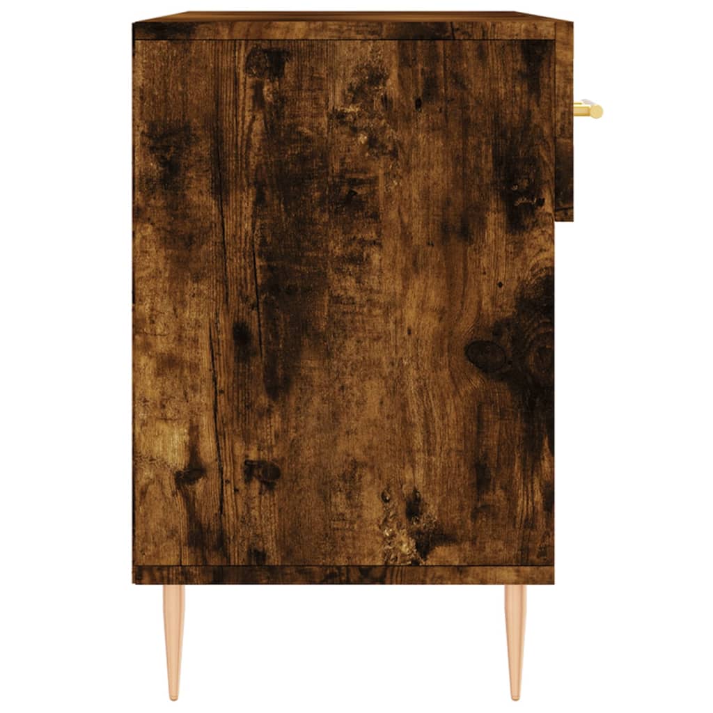 füstös tölgy színű szerelt fa cipőpolc 102x35x55 cm